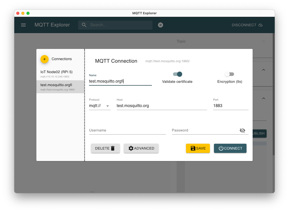 Overview of MQTT Explorer