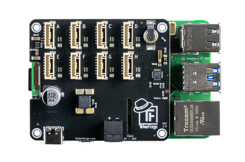 Tinkerforge HAT Brick (top view)