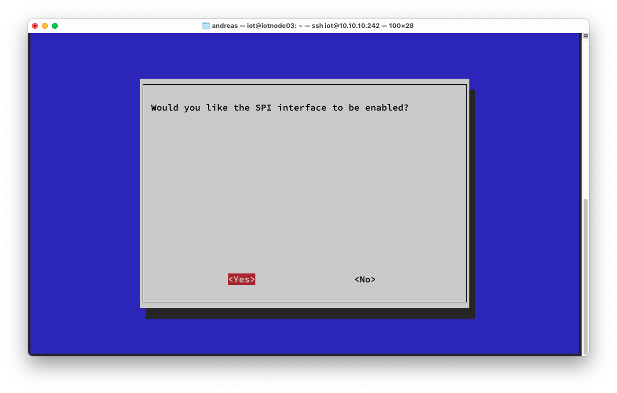 Raspi-Config SPI Config